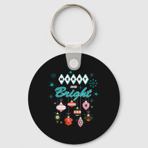 Llavero Navidad Retro Alegre Y Brillante Moderno De Mediad