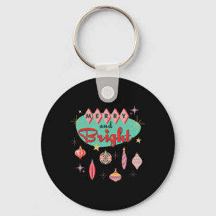 Llavero Navidad Retro Alegre Y Brillante Moderno De Mitad