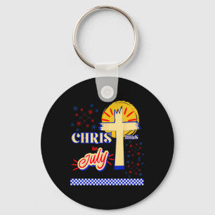 Llavero Navidad Retro En Julio Cristiano Jesús Dios Verano