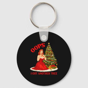 Llavero Navidad Retro Ups Me Conseguí Otro Árbol Divertido