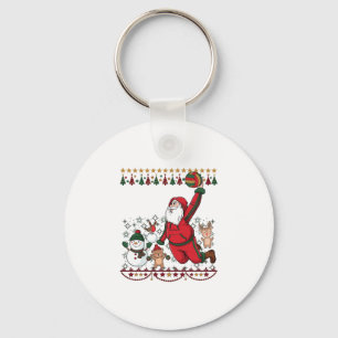 Llavero Navidad Santa Claus Voleibol Muñeco de nieve Reno