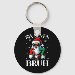 Llavero Navidad Seis Siete Bruh Meme 6 7 jerga Santa Cool