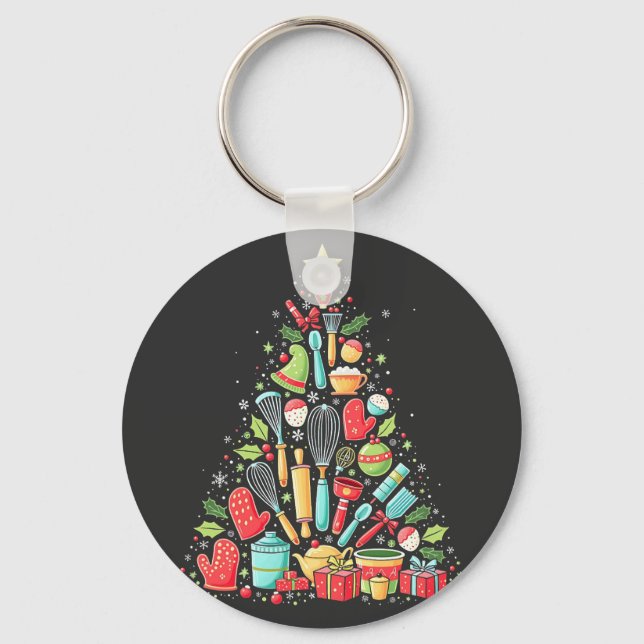 Llavero Navidad Tree Baking Chef Cook Xmas (Anverso)