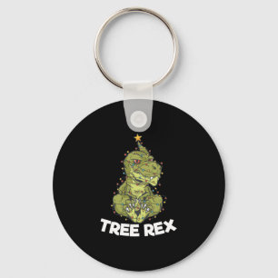 Llavero Navidad Tree T-Rex Xmas Lights Pun Gift