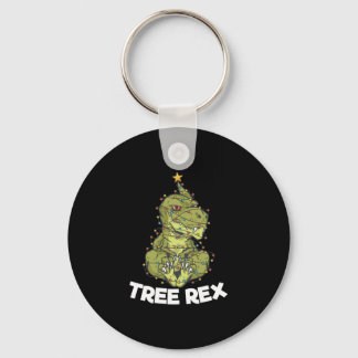 Llavero Navidad Tree T-Rex Xmas Lights Pun Gift