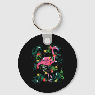 Llavero Navidad Tropical Divertido Flamenco Rosa Hawái Nav