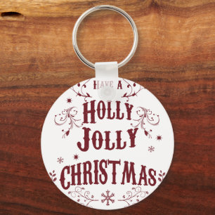 Llavero Navidad Vintage Holly Jolly