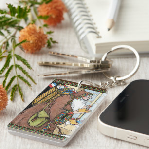 Llavero Navidad Vintage, juguetes de Santa Claus zuecos za