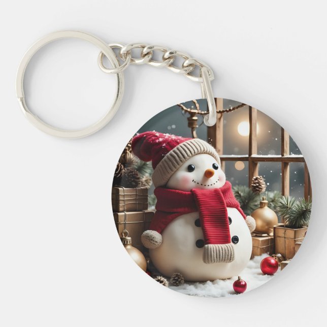 Llavero Navidad vintage - Keychain acrílico (Frente)