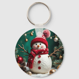 Llavero Navidad vintage - Keychain de aluminio