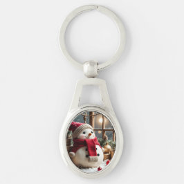 Llavero Navidad vintage - Keychain Metalizado
