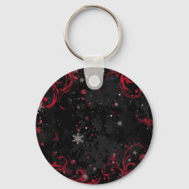 Llavero Navidades abstractos giran un patrón sobre un negr