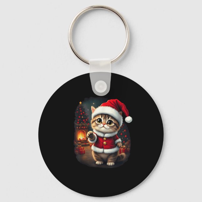 Llavero Navidades adorables Cat Santa Claus Lovely Xmas Ki (Anverso)