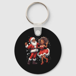 Llavero Navidades afroamericanos Santa Señora Claus