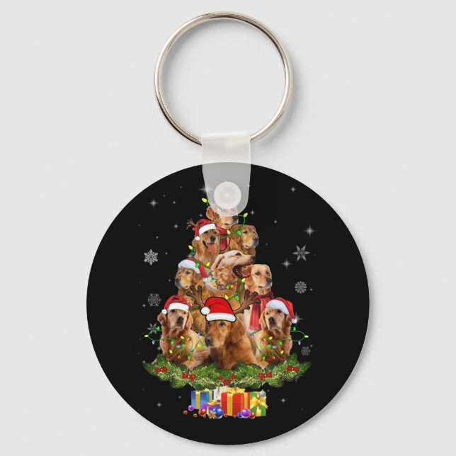 Llavero Navidades alumbran el árbol Golden Santa Hat Golde (Anverso)