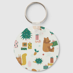Llavero Navidades Animales Forestales: Vibe de época