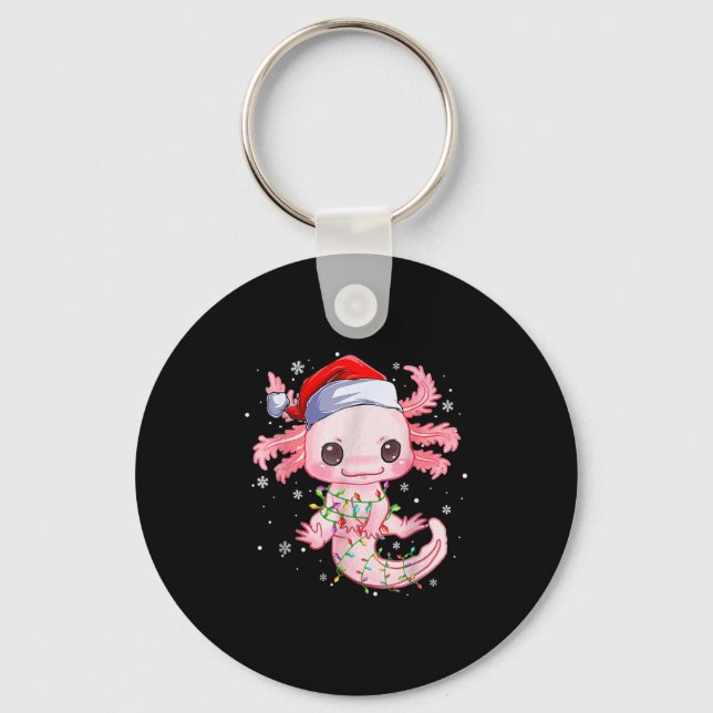 Llavero Navidades Axolotl Santa Hat ilumina la Cuta A japo (Anverso)