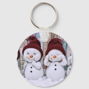 Llavero Navidades azules cuelgan a Snowman