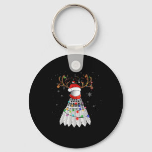Llavero Navidades Badminton Ball Santa Hat Cute Xmas Pajam