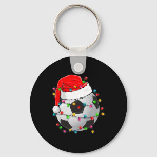 Llavero Navidades Balón de fútbol Santa Hat Funny Sport Xm