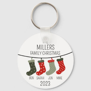 Llavero Navidades calcetines en familia de cuatro