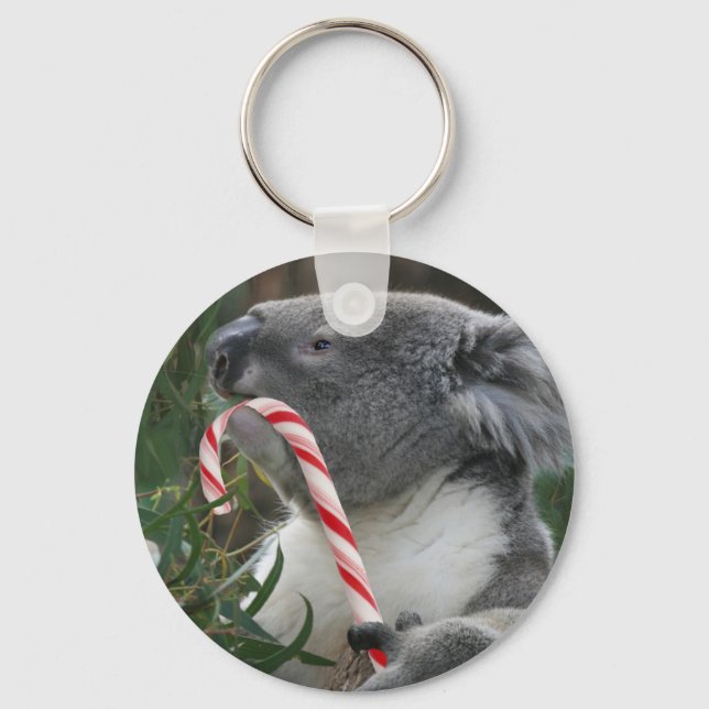 Llavero Navidades Candy Cane Koala (Anverso)