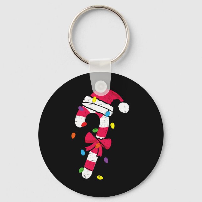 Llavero Navidades Candy Cane Santa Xmas Niños Pequeños Jóv (Anverso)