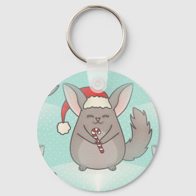 Llavero navidades chinchillas (Anverso)
