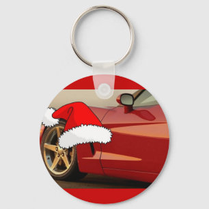Llavero Navidades Corvette rojo
