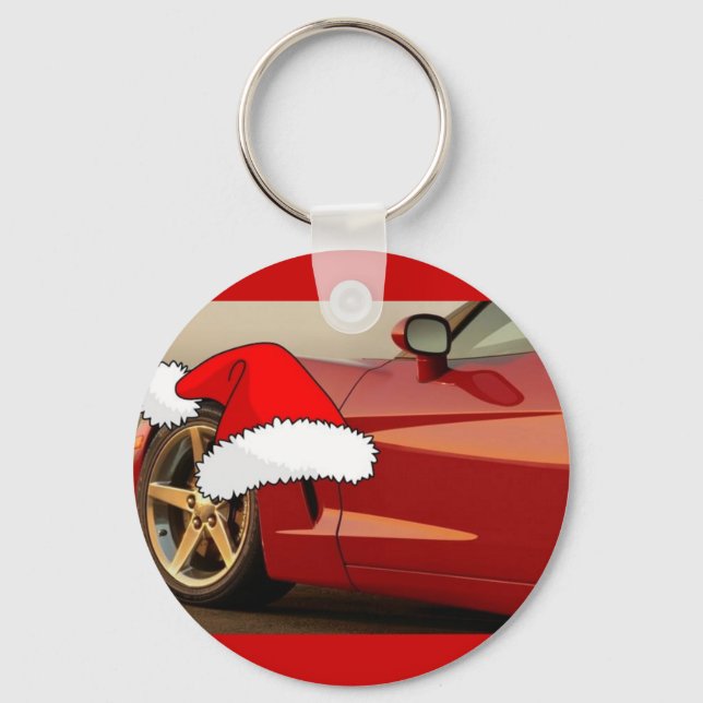 Llavero Navidades Corvette rojo (Anverso)