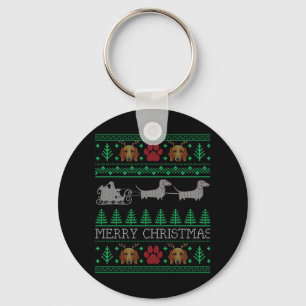 Llavero Navidades Dachshund Wiener Dog
