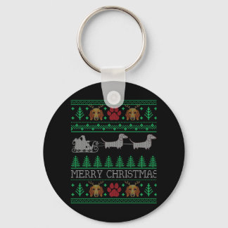 Llavero Navidades Dachshund Wiener Dog