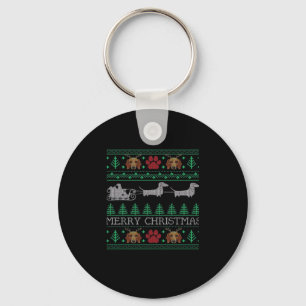 Llavero Navidades Dachshund Wiener Dog Dachshund Ugly Chri