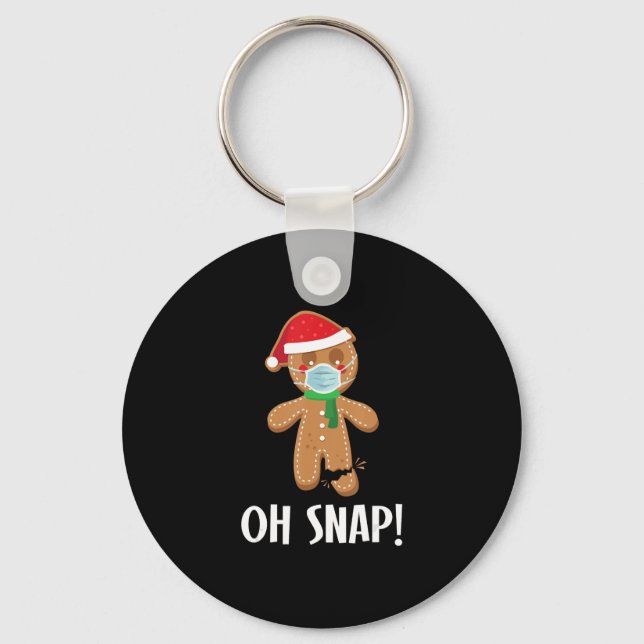 Llavero Navidades de ajuste Ginger Bread Man Mask Holiday  (Anverso)