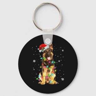 Llavero Navidades de árbol de pastores alemanes navidad re