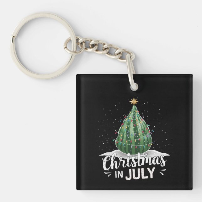 Llavero Navidades De Árboles De Navidad De La sandía En Ju (Frente)