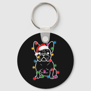 Llavero Navidades de árboles de perro bulldog iluminan a C