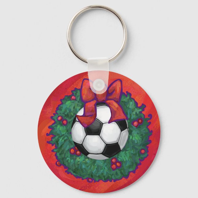 Llavero Navidades de baloncesto de fútbol (Anverso)