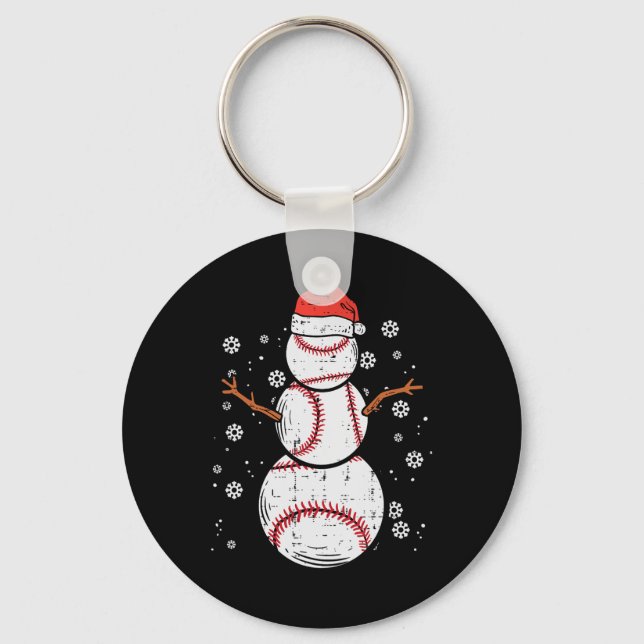 Llavero Navidades de beisbol Snowman  Deportivos Hombres W (Anverso)