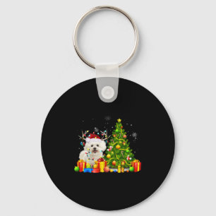 Llavero Navidades de Bichon Frise Perro Lover Xmas Santa