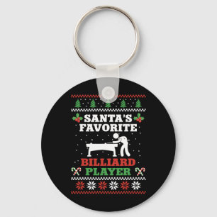 Llavero Navidades de billar jugadores de bolas de billar c