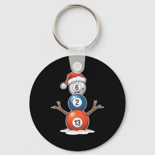 Llavero Navidades De Billar Snowman Con Mesa De Billar