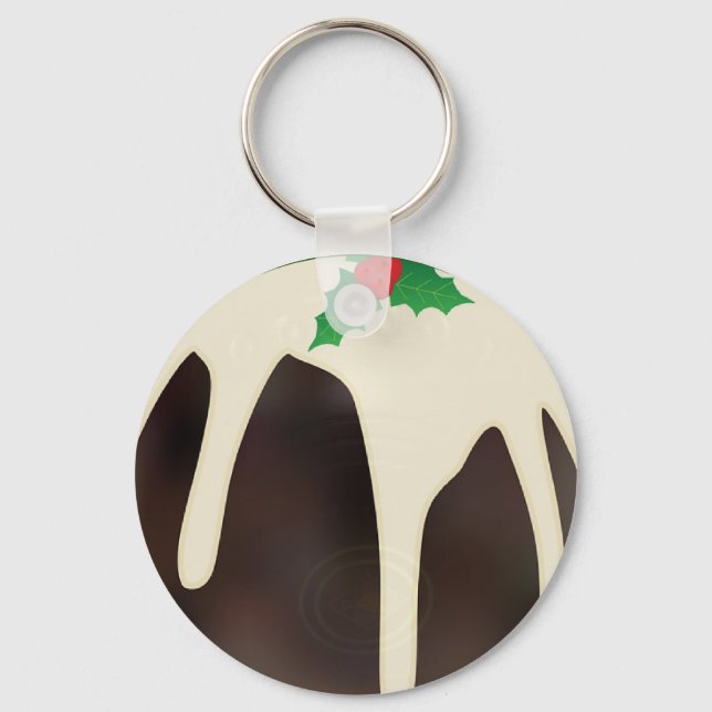 Llavero Navidades de bowling en césped Pudding, (Anverso)