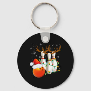 Llavero Navidades de Bowling Gifts Bowling Santa Hat Chris