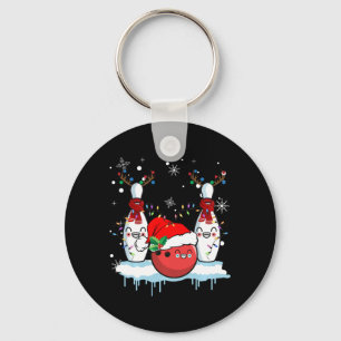 Llavero Navidades de Bowling para renos en Santa Hat