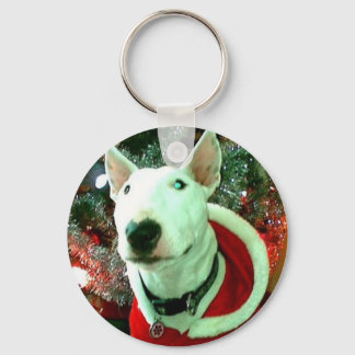 Llavero navidades de bull terrier