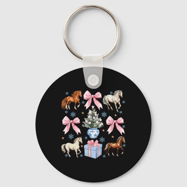 Llavero Navidades de caballos Coquette Bow (Anverso)