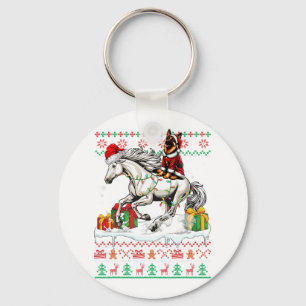 Llavero Navidades de caballos de Santa Alemania Riding She