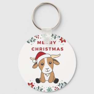 Llavero Navidades de cabra cabras Keychain de Animales de