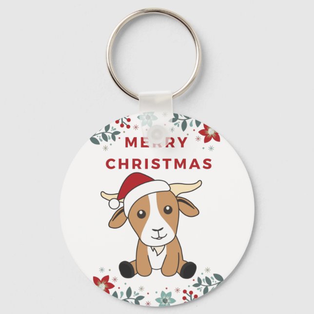 Llavero Navidades de cabra cabras Keychain de Animales de  (Anverso)